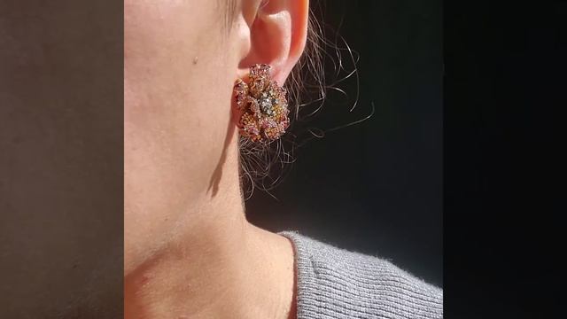 Golden Orange Sapphire 18k yellow Gold Clip Earrings. 857505 смотреть онлайн
