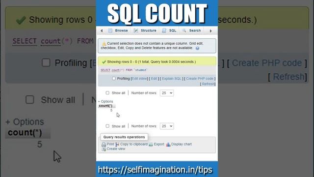MySQL Count Function by Sandip Nigam