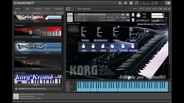 Krome Grand Piano e Pads - (813MB) | Link na Descrição