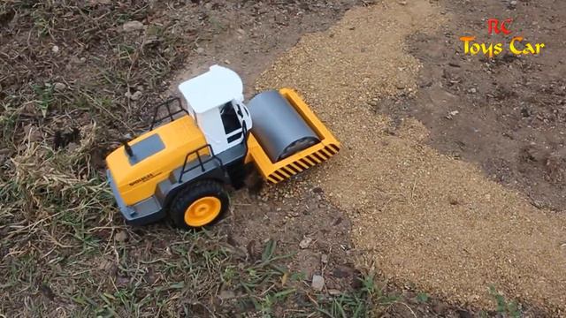 RC Toys Car - Making Road Construction | RC Loader, Dump Truck, Road Roller (Part 3)