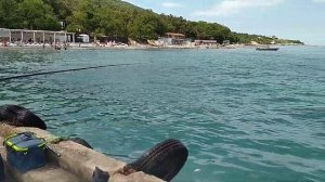 Рыбалка, Краснодарский край, село Кабардинка, ловля на морского червя.