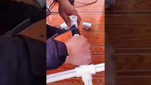 Табуретка из ПВХ труб.PVC pipe stool.
