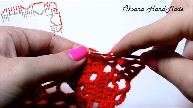 Шаль крючком. Мастер класс и схема