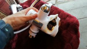 Лопнул смеситель, проточный кран от морозов. Сгорел проточный кран. Разбор ошибок!