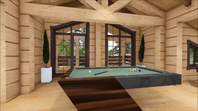 Проект дома, бани и гаража из лафета смотреть онлайн