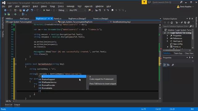Login System HWID/Machine GUID authentication & Serial activation in C# Tutorial Part 2 смотреть онлайн