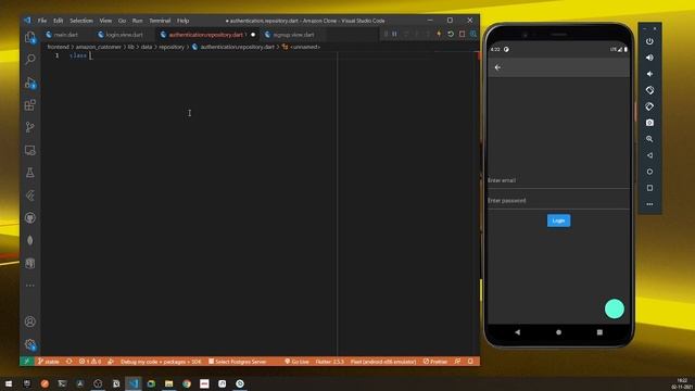 6. Frontend Authentication - Amazon Clone | Flutter Ecommerce App with Backend|Flutter Ecommerce Ap
