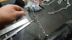 Самодельный мульчер, меняю леску на цепи с шайбами