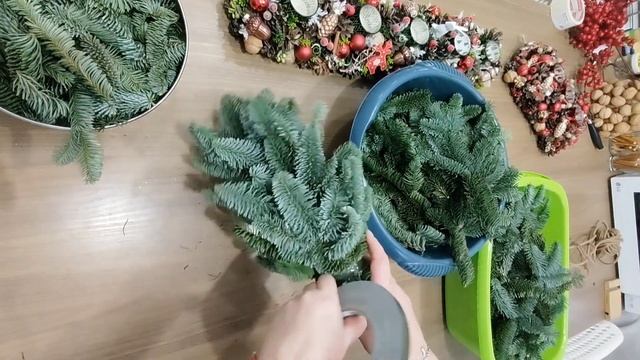 Гирлянда из живых веток Пихты Нобилис своими руками. смотреть онлайн