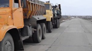 КрАЗ на жесткой сцепке