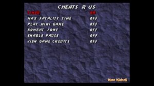 Mortal kombat 3 (snes) cheats