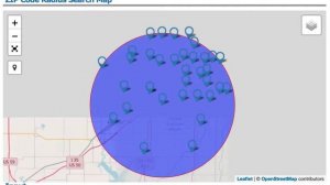 Find Zip Codes Inside Radius