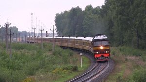 ТЭП70-0234 с поездом Рига - Москва, Latvijas Ekspresis / TEP70-0234 with Riga - Moscow train
