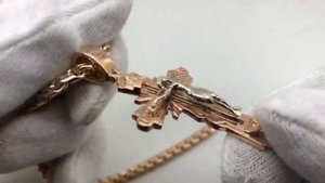Золотая цепочка БИСМАРК с православным крестом. Gold Bismark/ Ювелирные украшения из золота