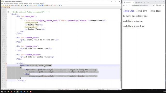 Show and Hide HTML DIV Elements with JavaScript | JavaScript Bits | Kovolff