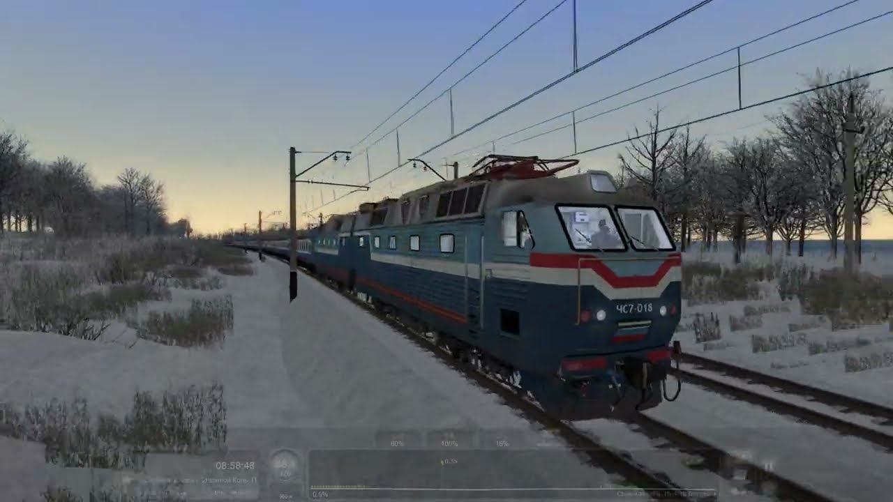 Train simulator classic ЧС-7 с поездом Москва-Симферополь смотреть онлайн