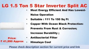 Best 1.5 ton 5 star split AC in India with price ⚡2021 ⚡ TBOPII