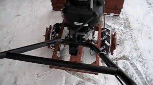 Мотокультиватор Тарпан с отвалом для снега.