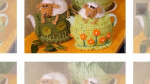 Вязаные грелки на чайник. Crochet Teapot Cozy.