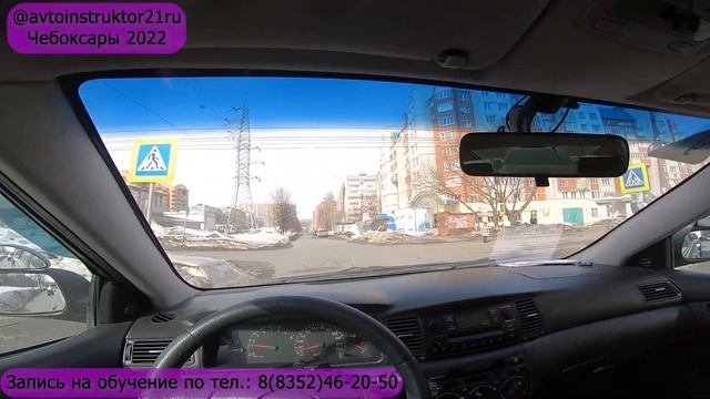 Обзор экзаменационного маршрута ГИБДД г. Чебоксары. Новые улицы. 2022 г.
