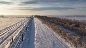 Трудовое - Зима - Железная дорога