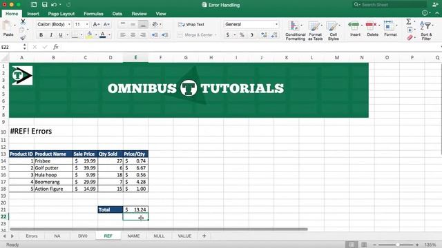 REF Errors In Microsoft Excel