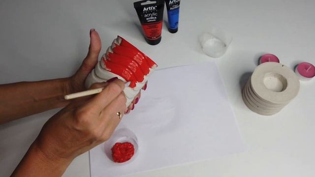 КАК СДЕЛАТЬ ПОДСВЕЧНИК ИЗ ГИПСА