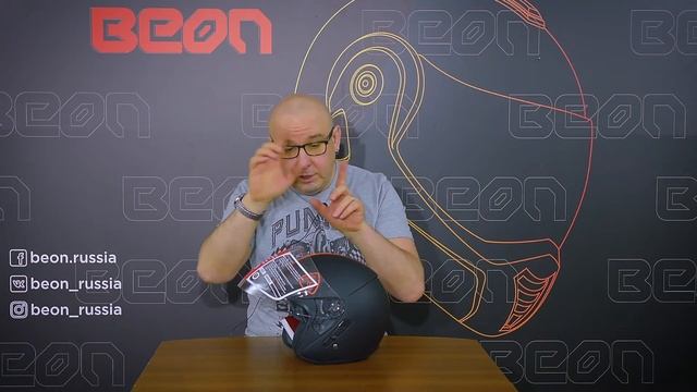 Открытый шлем со стеклом Beon B-117