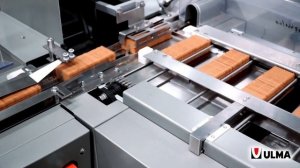 Автоматизированная система ULMA для упаковки печенья на ребре на базе флоупак-машины ULMA FR BOE