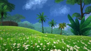 Детский футаж (заставка): ВОЛШЕБНАЯ ПРИРОДА наделенная причудливыми деревьями и растениями