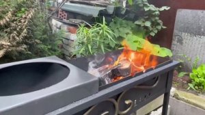 Очень большие лангустины на садже!!!И сочнейший и мощный шашлык на мангале?#вкусно#мясо#лето#природ