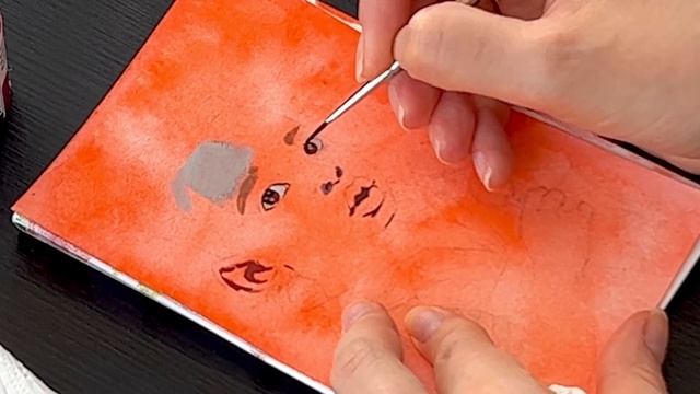 Рисую детский портрет гуашью и акварелью - процесс рисования с комментариями #рисунок #гуашь #арт смотреть онлайн