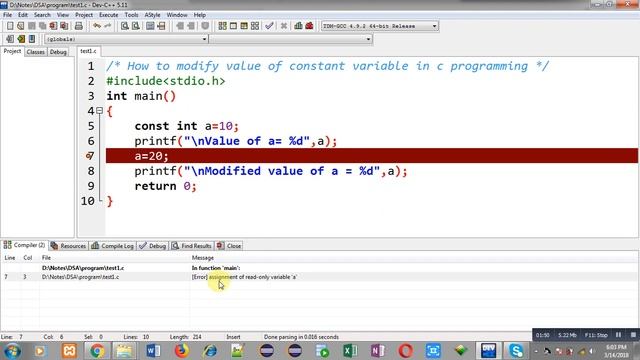 How to modify value of const variable using pointers in c programming | by Sanjay Gupta