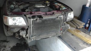 Замена радиатора охлаждения двигателя ауди A6 C4