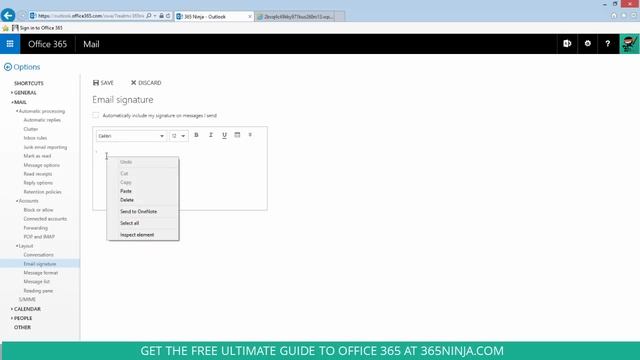 How to Add an Image to Your Email Signature in Outlook Web App смотреть онлайн