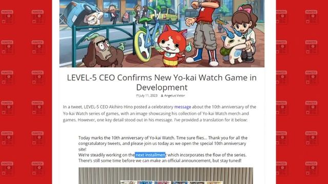 NEW Yokai Watch Game in Development? Yokai Watch 5?