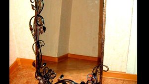 Красивая рама для зеркала кованая металлическая дизайн