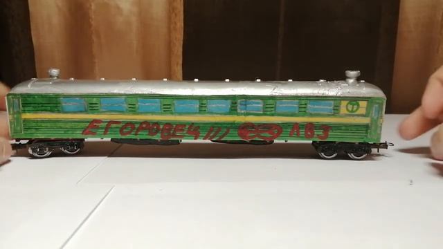 Модель вагона производства Ленинградского Вагоностроительного Завода имени Егорова. смотреть онлайн