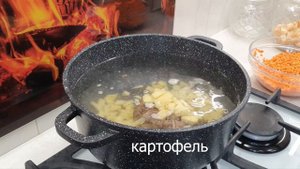 Легкий суп с красной чечевицей (без зажарки).🥕🍋