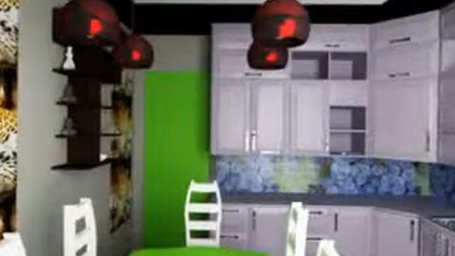 дизайн светлой кухни, со светлыми стульями и металлическими светильниками смотреть онлайн