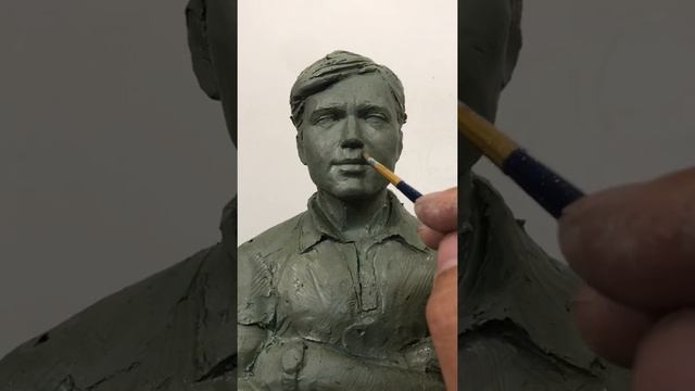 Лепка портрета из глины ч.2
