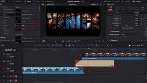 Текст - эффект и переход через текст в Davinci Resolve