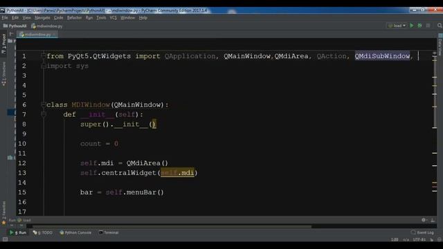 PyQt5 Multi Document Interface (MDI) Application Example & Introduction смотреть онлайн