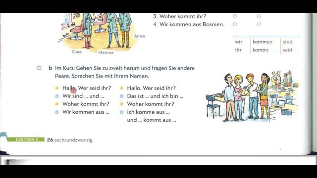 Schritte plus Neu A1.1 (Lektion 2-С) Спряжение глаголов смотреть онлайн