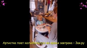 Наталья Подольская кормит крошку сына