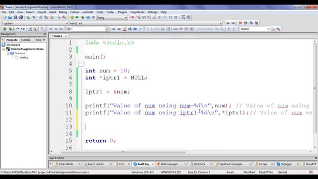 Pointer Assignment in C | C Pointer Assignment - C Programming Tutorial 90