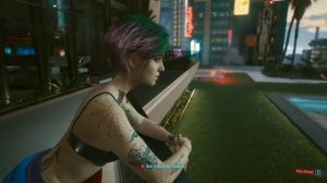 Cyberpunk 2077 waking up next to Judy! (female V path of glory ending)