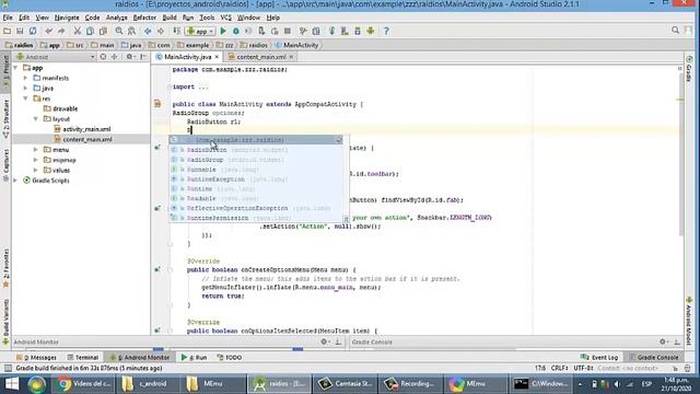 Como crear acción para RadioButton Android Studio смотреть онлайн