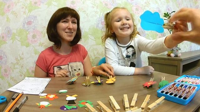 Лучик Соня делает поделки из прищепок смотреть онлайн