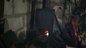 Sauna stove in the garage! Банная печь (сауна печь) в гараже!